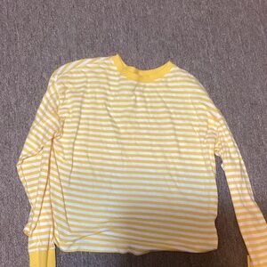 Woman’s X-Small Yellow and White striped shirt